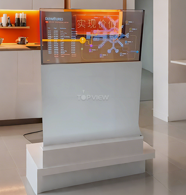 55″ Landscape Transparent OLED Self-Service Touch Kiosk